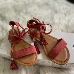 Peek Kids Fringe Tie Sandals